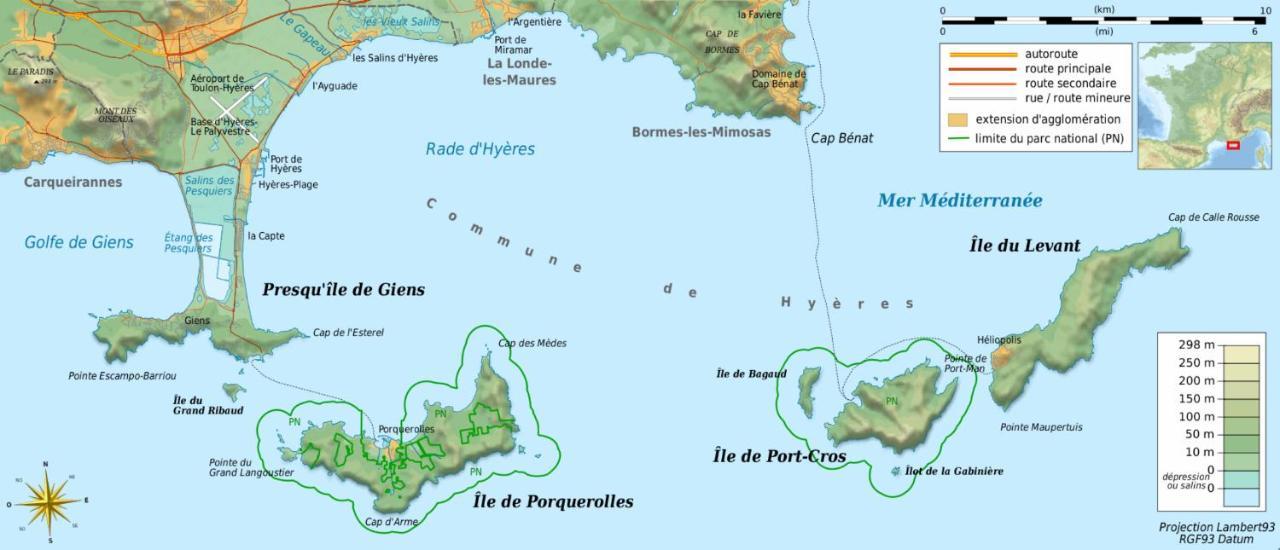 La Gavine Studio Vue Mer Hyères Eksteriør billede